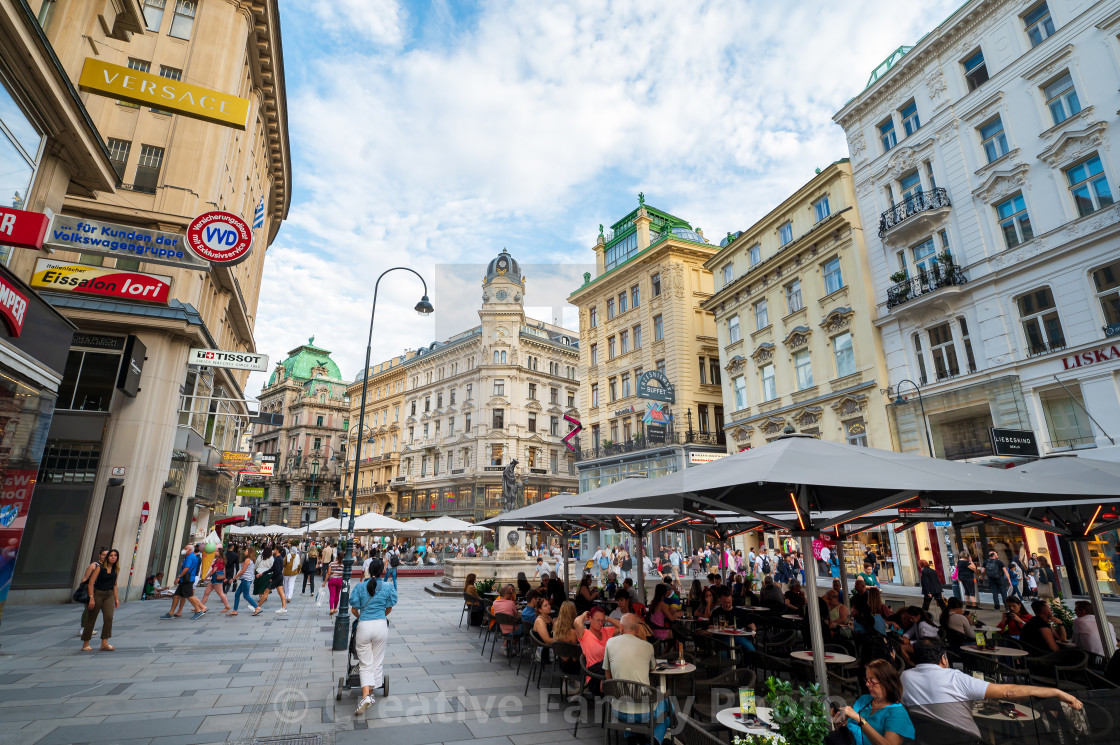 Vienna downtown near the main city square Stephansplatz in the 1st city